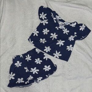 Blue Floral set for Toddler